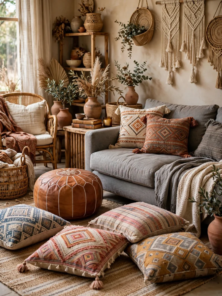 Floor Cushions and Poufs