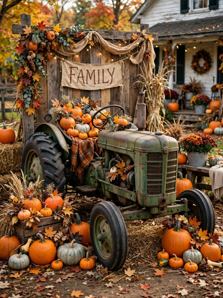 Scarecrow Display in the Garden Bed