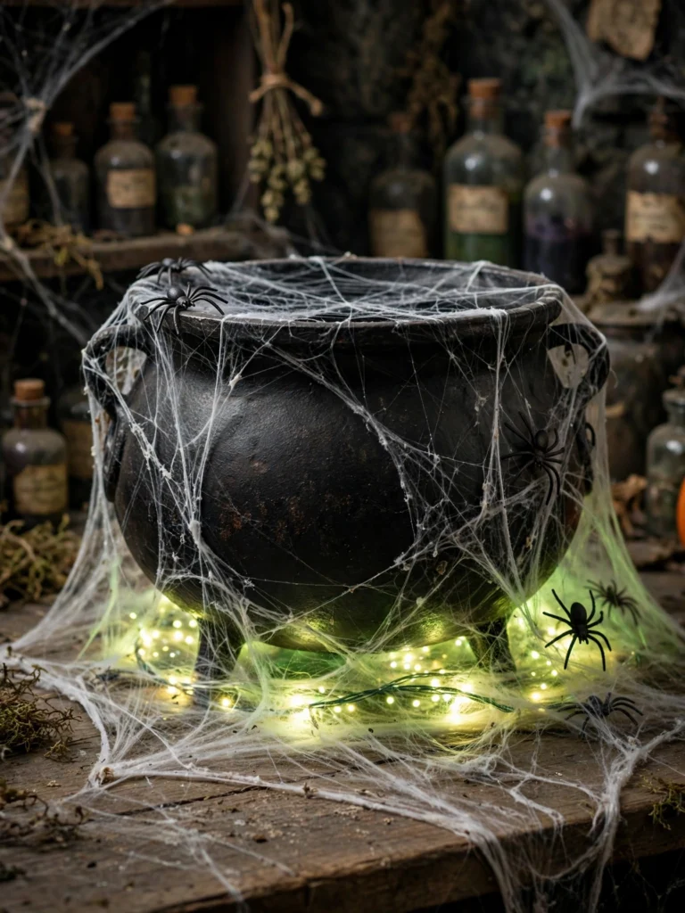 Cauldron Fireplace Mantel Display