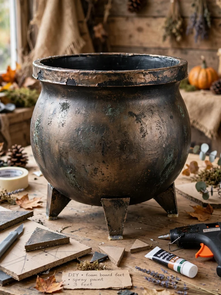 DIY Cauldron from a Plastic Bucket