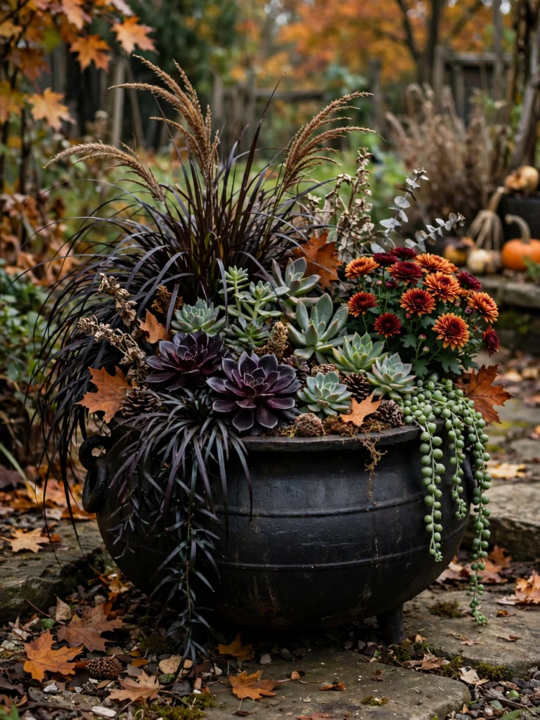 Cauldron Succulent or Plant Display