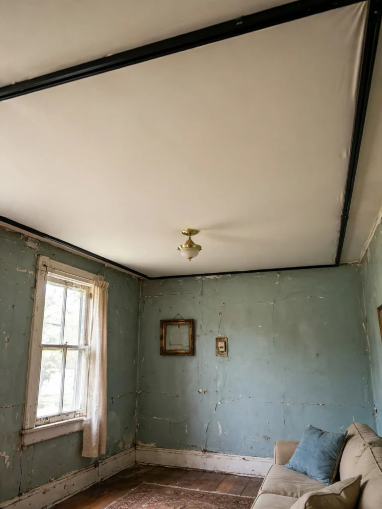  Fabric Ceiling Cover for Water Damage or Imperfections
