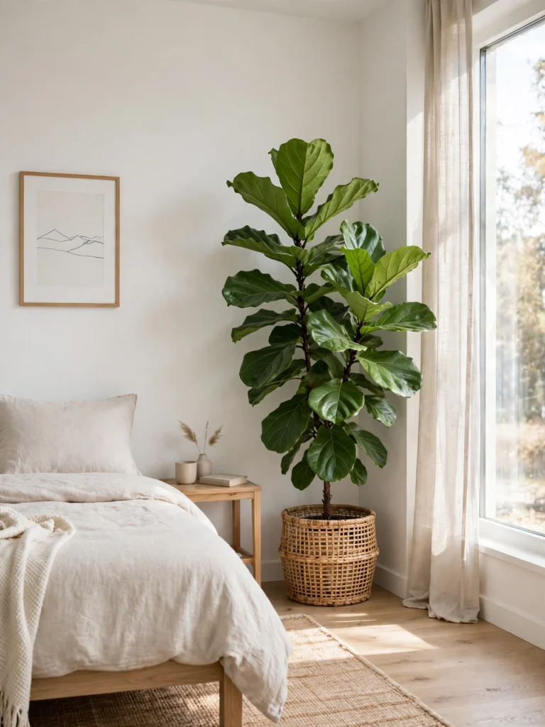 Statement Fiddle Leaf Fig in the Corner
