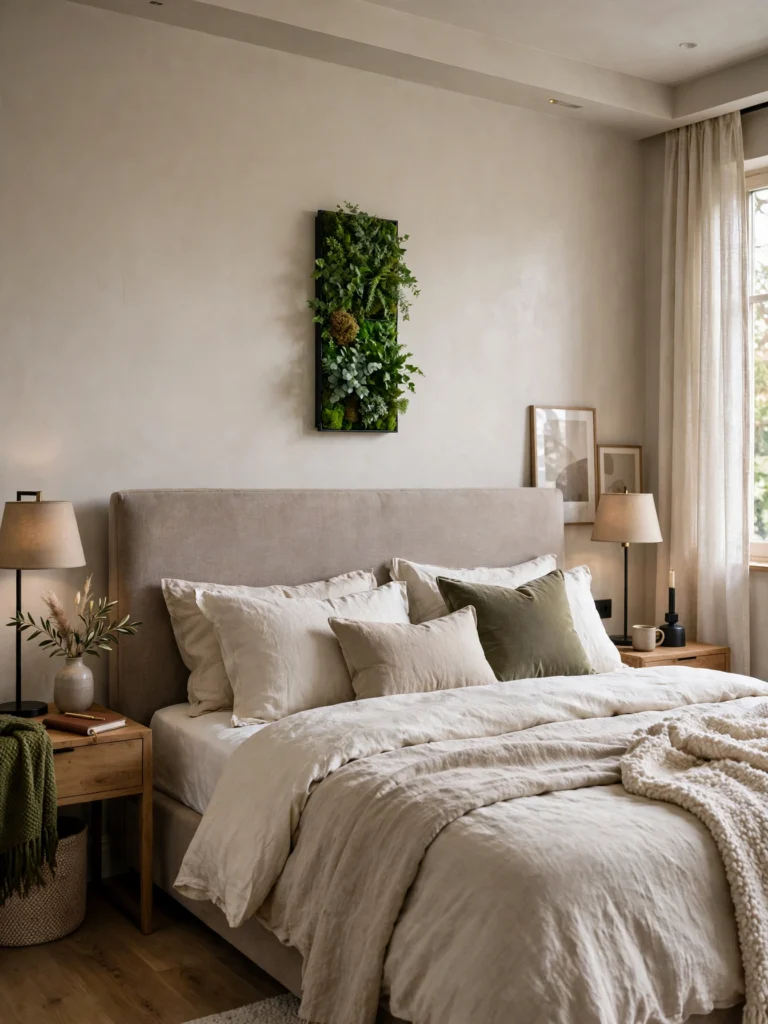 Olive Branch Stems in a Tall Vase