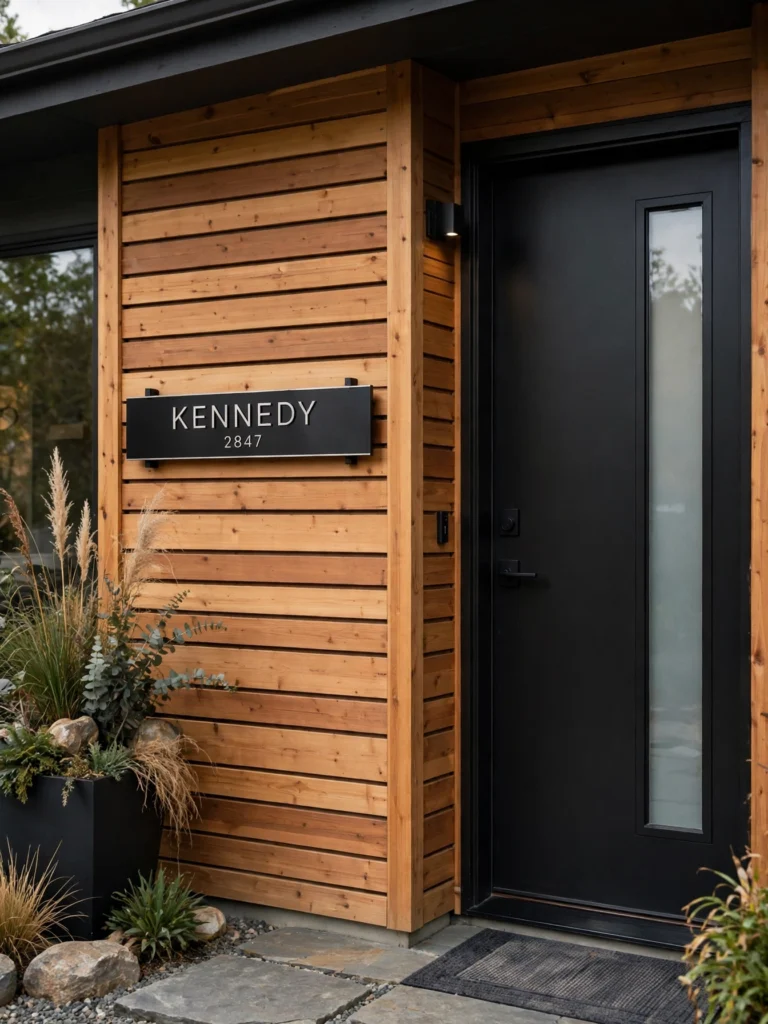 Natural Wood Front Door