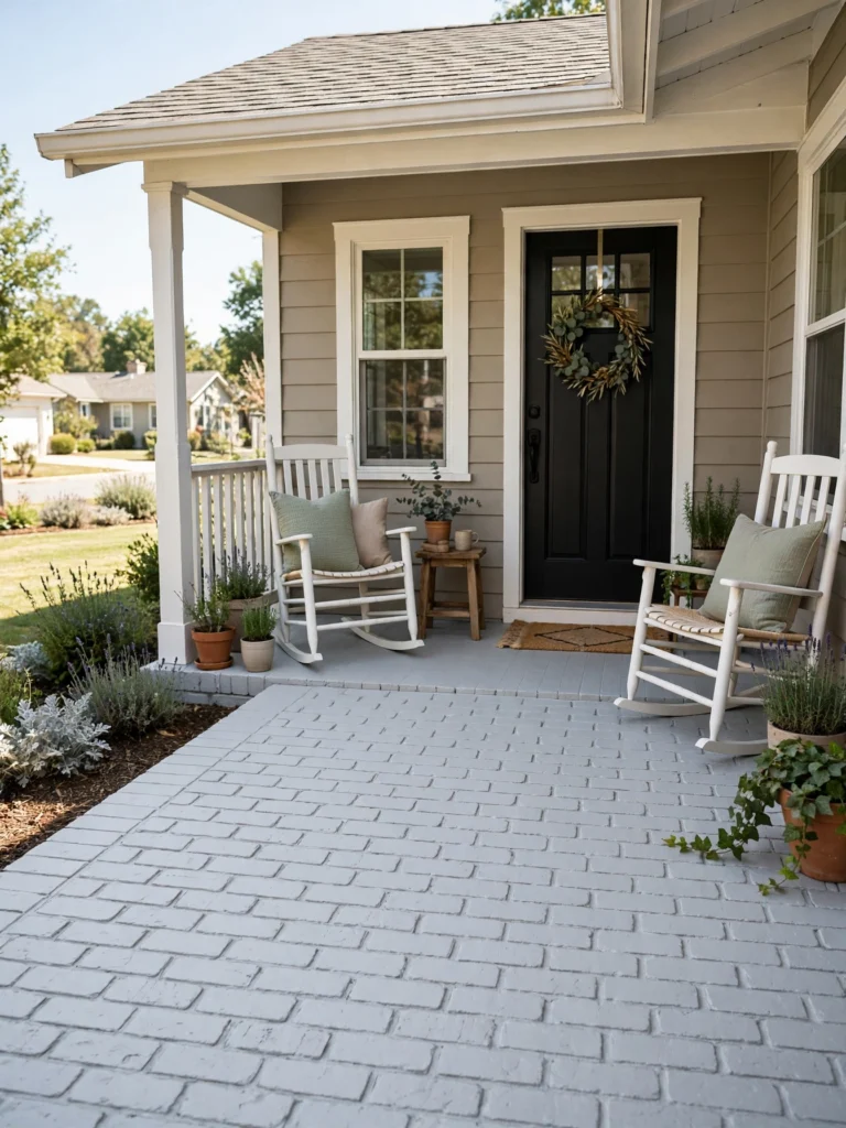 Painted Brick Porch Floor