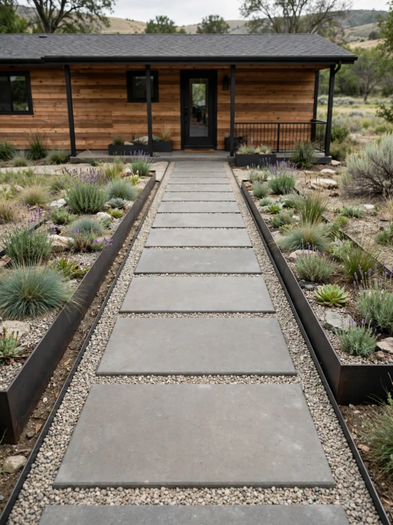 Simple Gravel or Paver Walkway